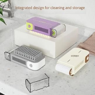 Multifunctional Non-Slip Storage Tool Roller Soap Boxes with Brush Rubbing Foam Box.